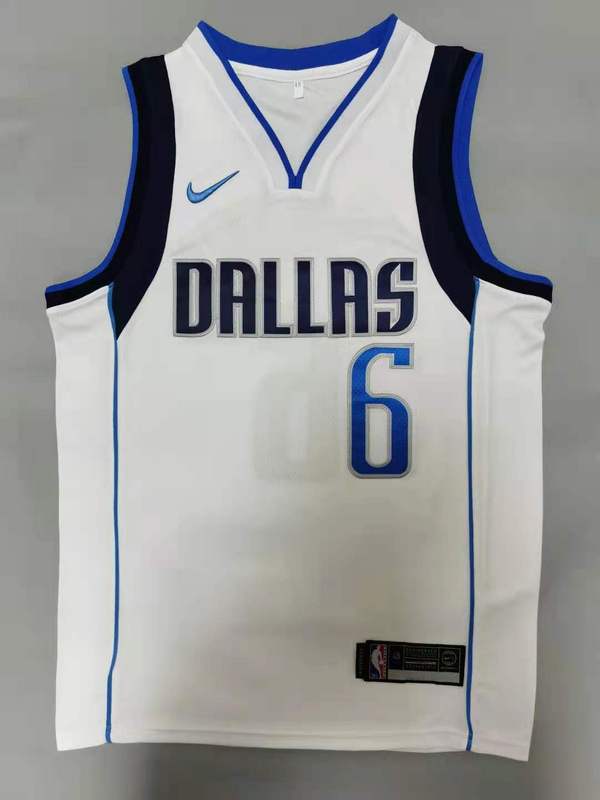 Men Dallas Mavericks #6 Porzingis White Nike 2025 NBA Jersey